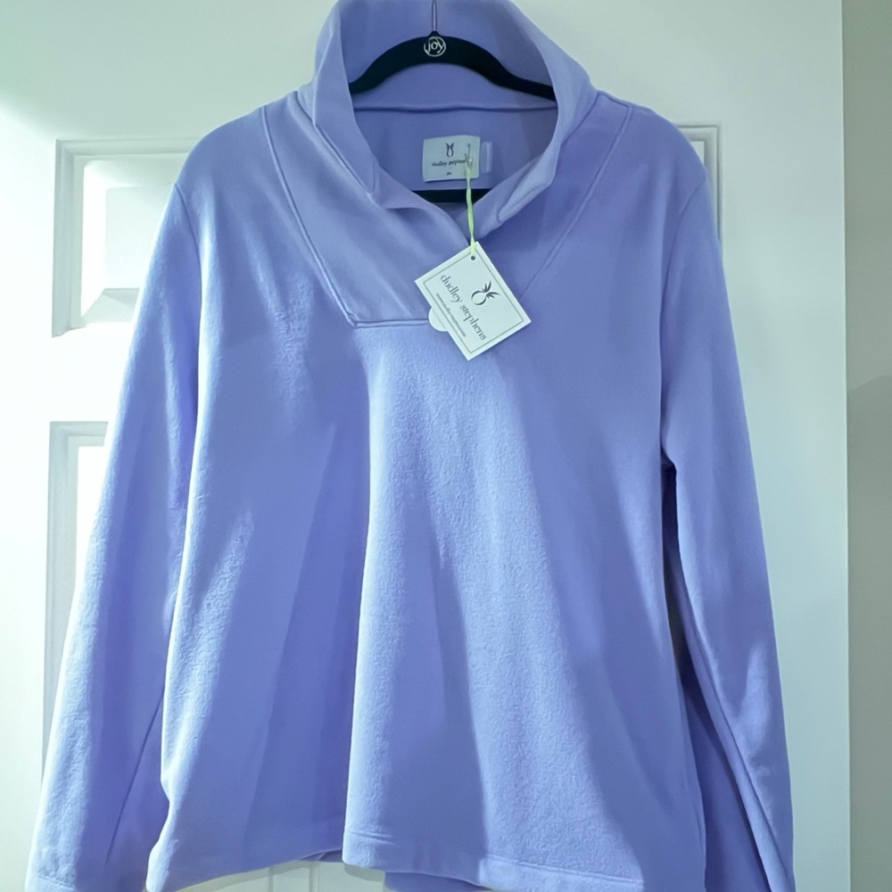 NWT Dudley Stephens Sheffield Island Pullover. Violet. XL. Terry Fleece.